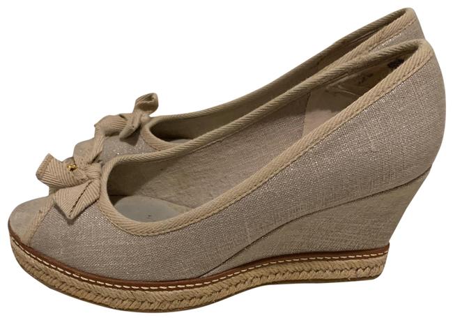 Tory Burch Tan Jackie Wedges 5 