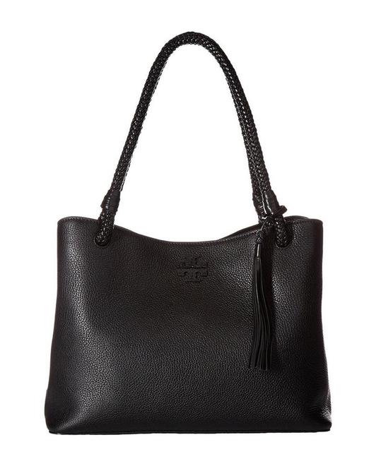 Tory Burch Taylor Triple compartment Black Leather Tote 