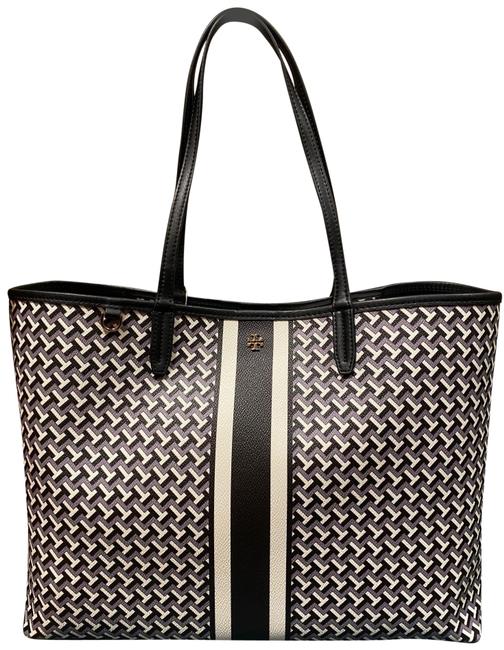 Tory Burch Tile Link Black Tote 