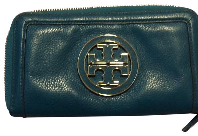 Tory Burch Turquoise Soft Leather Wallet 