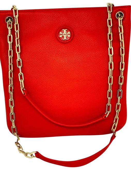 Tory Burch Whipstitch Logo Convertible Swingpack Samba Leather Cross Body Bag 
