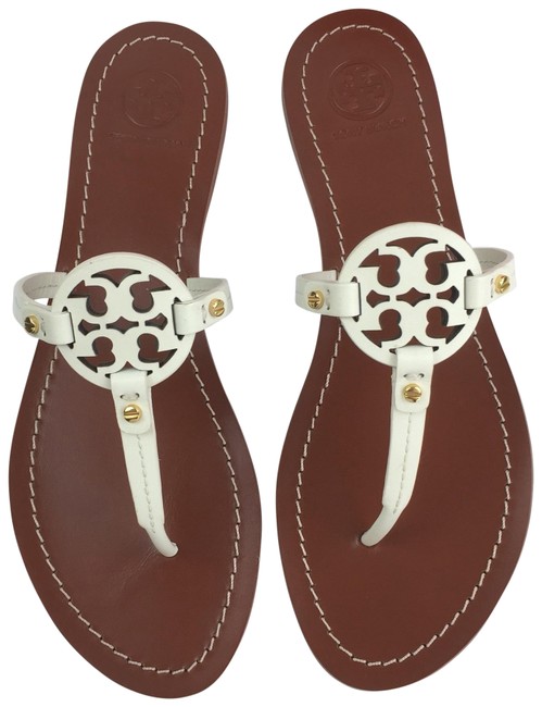 Tory Burch White Mini Miller Flat Thong Sandals