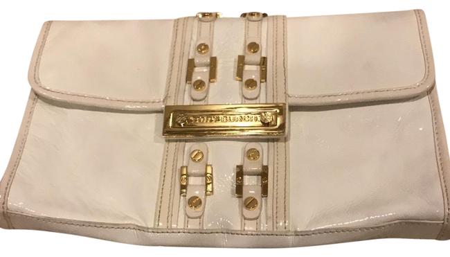 Tory Burch White Patent Leather Clutch 