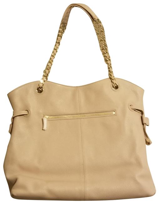 Tory Burch With Metallic Chain Light Pink Leather Tote 