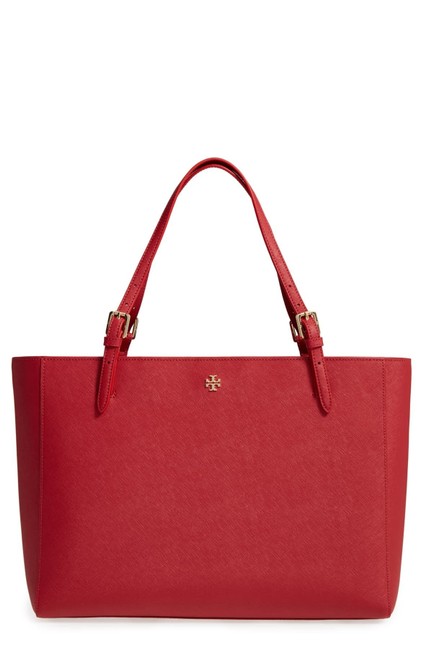 Tory Burch York Buckle Kir Royale Leather Tote 