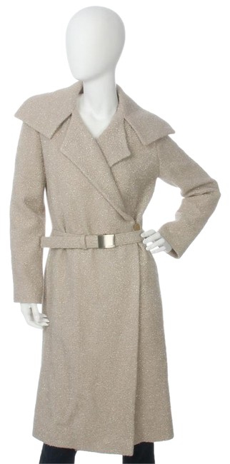 Chanel Beige Long Shimmer Coat