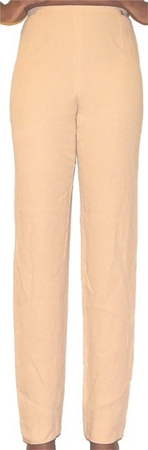 Chanel Beige Silk High Waist Pants26 