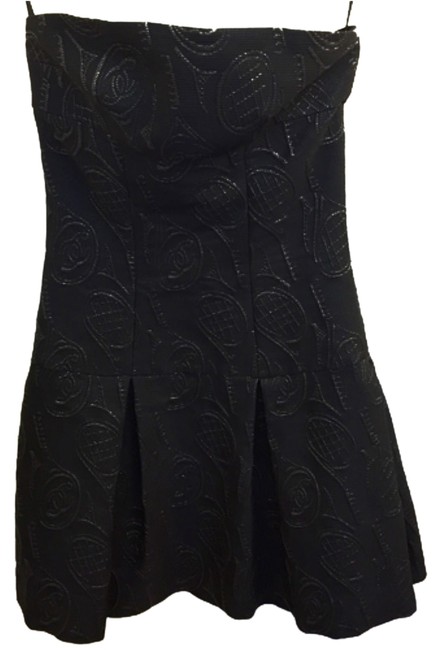 Chanel Blac Above Knee Short Casual Dress 