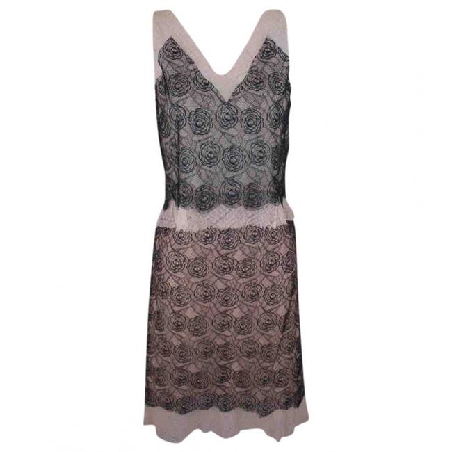 Chanel Black 03p Pink Lace F38 Us Short Cocktail Dress  S 