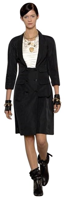Chanel Black 06p Runway Mid length Short Casual Dress  S 