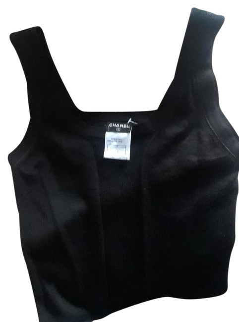 Chanel Black 2003 Spring Cashmere Tank Top CamiS 