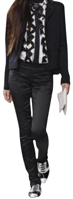 Chanel Black 2008 Slim Satin PantsS 27 