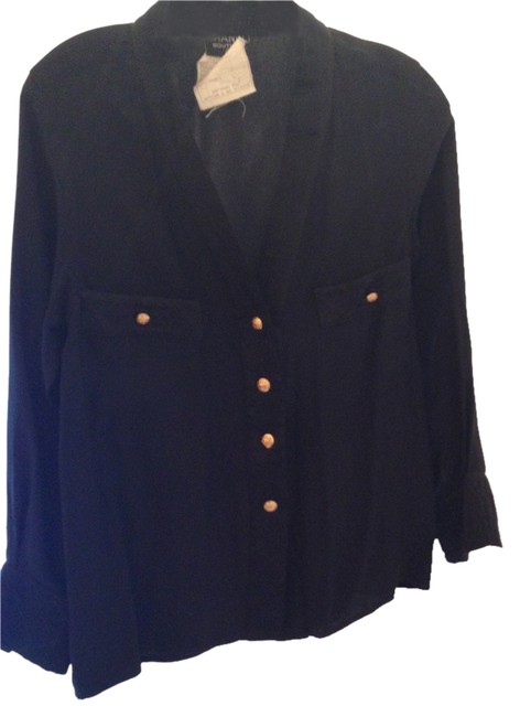 Chanel Black 25302 30 BlouseS 