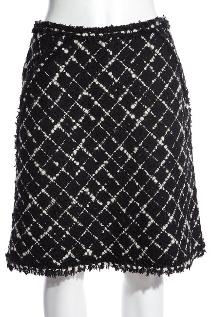 Chanel Black &amp Beige 40 Skirt  S 28 