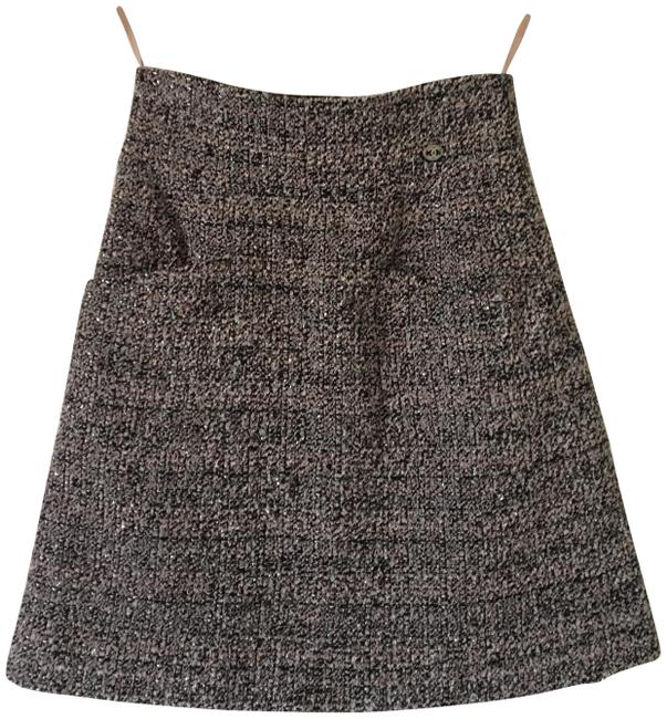 Chanel Black and Pink Skirt  S 28 