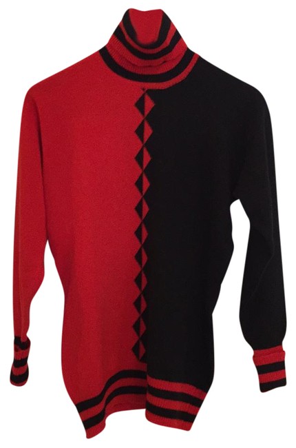 Chanel Cashmere Turtles Black and Red Sweater 