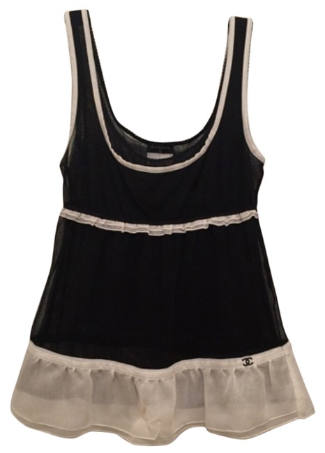 Chanel Black and White Tank Top Cami