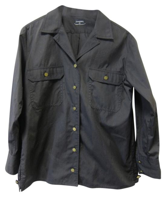Chanel Black Button down Top