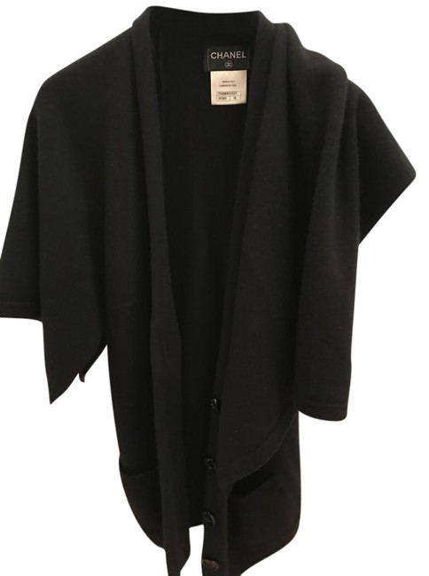 Chanel Black Cashmere Dolman Style CardiganS 