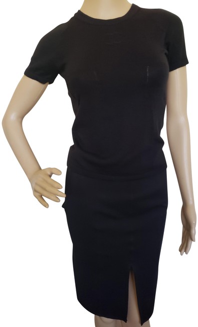 Chanel Black Cashmere Interlocking Cc Logo Lightweight Knit Blouse  S 