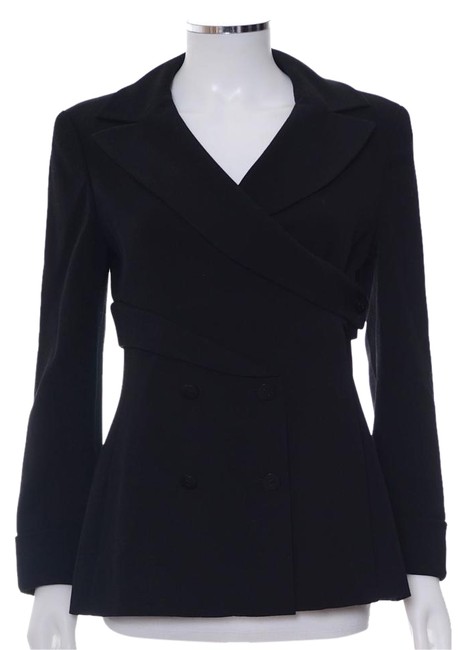 Chanel Black Cc Button Blazer Fr 34 Jacket