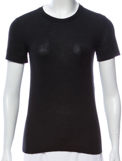 Chanel Black Cc Logo Knit Small BlouseS 