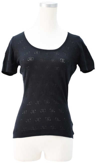 Chanel Black Cc Logo Tee ShirtS 