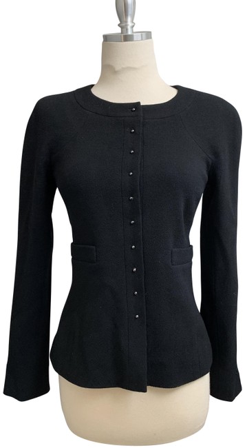 Chanel Black Classic Jacket Wool Classic Blazer