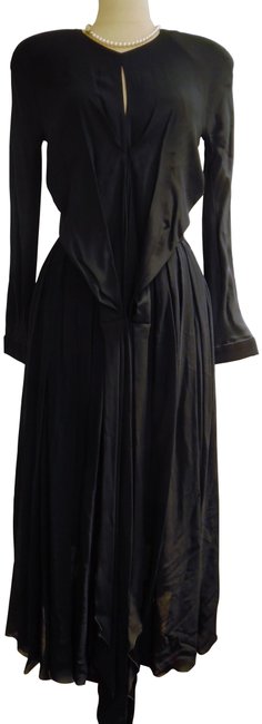 Chanel Black Evening Mid length Formal Dress  S 