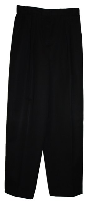 Chanel Black Fine Gaberdine Reserved Pleated Menswear Pants  S 28 