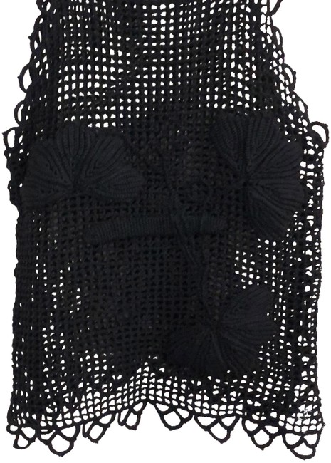 Chanel Black Hand Crochet Tank Top Cami  S 