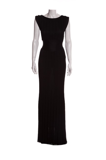 Chanel Black Knit 36 Long Formal DressS 