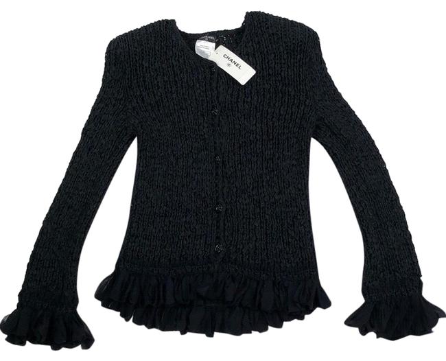 Chanel Black Knit Jacket Sweater 