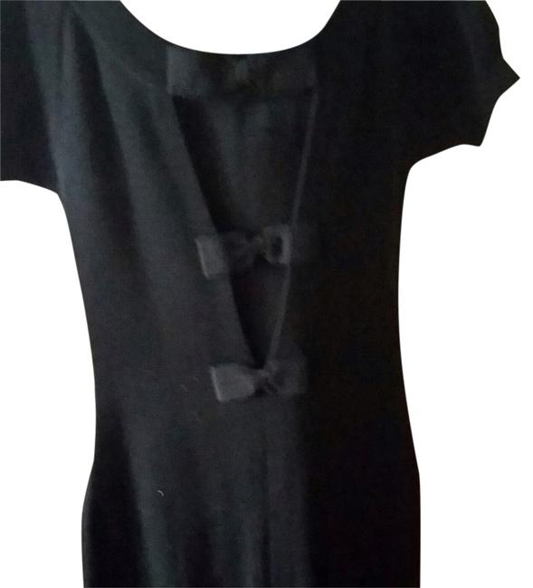 Chanel Black Lbd Mid length Cocktail Dress  S 