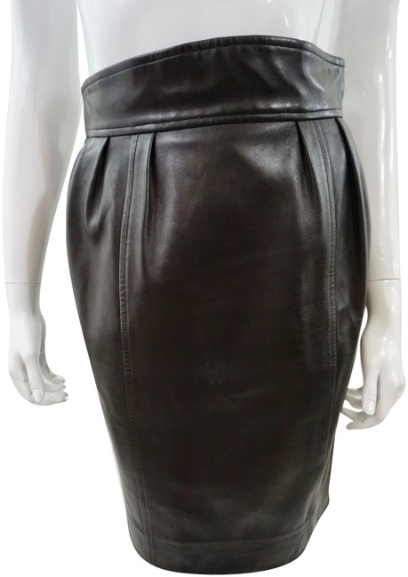 Chanel Black Leather Skirt26 
