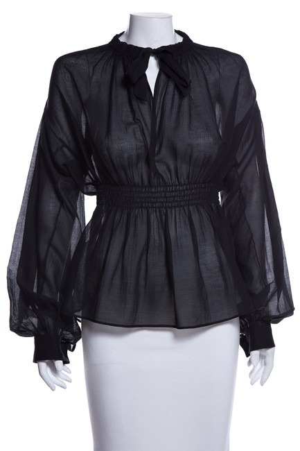 Chanel Black Long Sleeve BlouseS 