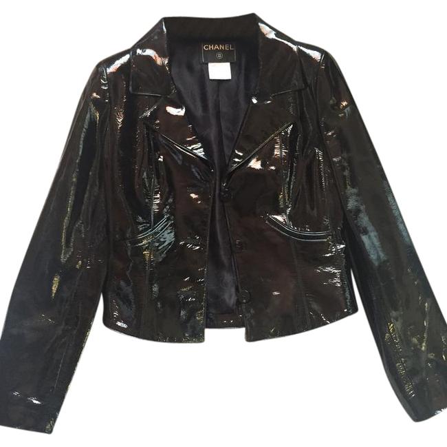 Chanel Black Patent Lambskin JacketS 