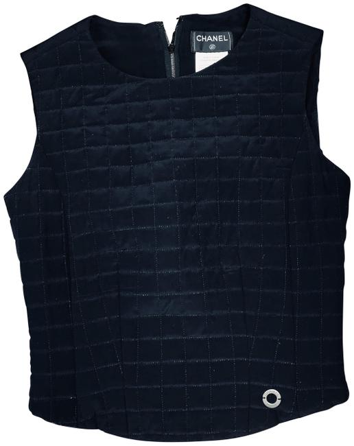 Chanel Black Quilted Blouse 