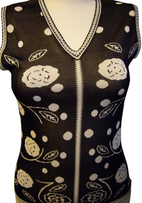 Chanel Black Sleeveless Tank Top CamiS 