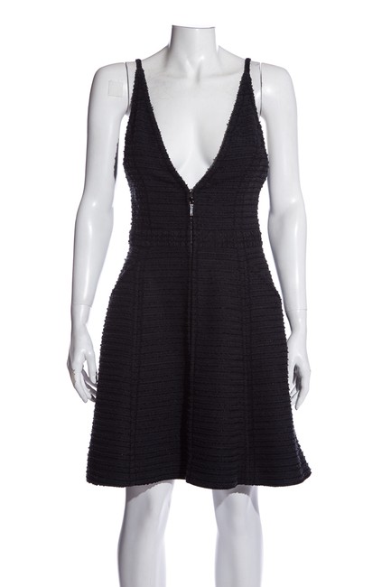 Chanel Black Sleeveless Tweed Mini 38 Cocktail Dress  S 