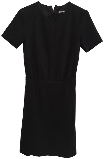 Chanel Black U03543v33614 Mid length Work Office Dress  S 