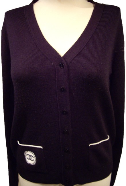Chanel Black Uniform Cardigan  S 
