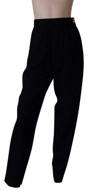 Chanel Black Vintage Pleated Dress Pants26 