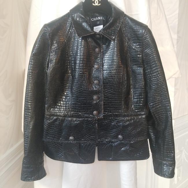Chanel Black Vintage Snakelike Jacket Size OS one size 