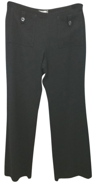 Chanel Black Wool 38 PantsS 27 