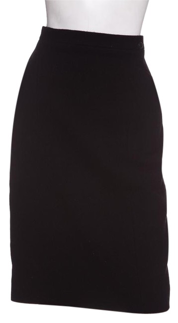 Chanel Black Wool Blend Skirt32 33 