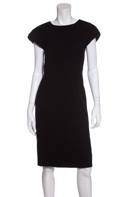 Chanel Black Wool Crepe Short Casual DressS 