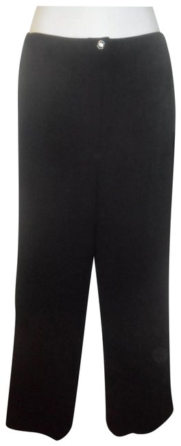 Chanel Black Wool with Logo On Button Pants  29 30 