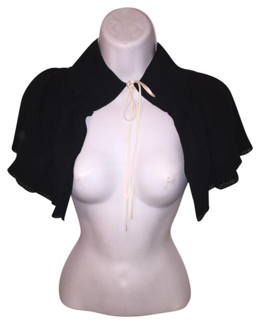 Chanel Black W White Capelet Poncho Cape Size OS one size 