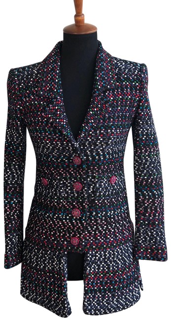 Chanel Black2017 Paris Hamburg Tweed Lesage Jacket Fr 36 Blazer